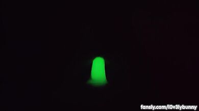 Riding a glowing wet cock