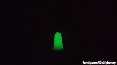 Riding a glowing wet cock