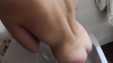 pissing on cuckold in the bathroom