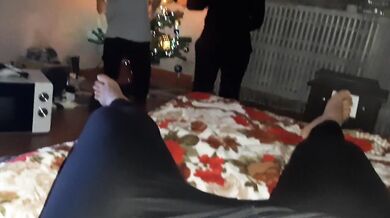 My mother and sister decorate the Christmas tree, and I masturbate - IkaSmokS