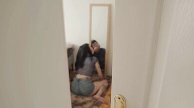 Stepsister caught sucking dildo and got fucked