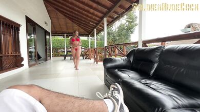 Ebony MILF seduces her stepson's best friend and they have wild sex outdoors before her husband arrives - CarlaMorelli
