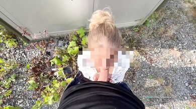 HUGE CUMSHOT ON ASS!!! / missed my train so I fucked a random hot blonde girl at the Train Station