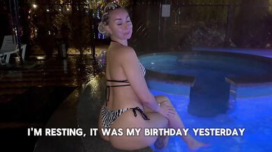 Casual Meeting of Coach on Vacation, His Birthday Gift Exotic Fuck and Lots of Cum