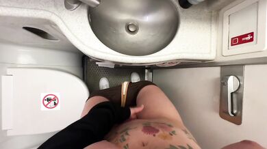 I couldn't wait to get home and went to masturbate in the airplane toilet. Was I burned?