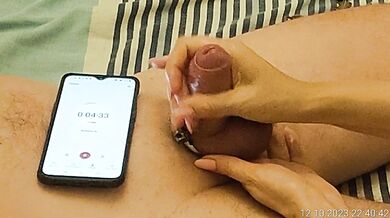 Экспериментируйте. Как быстро он сможет кончить? День пятый - пять минут...