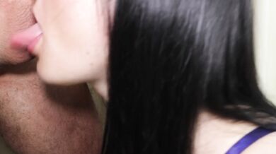 Close Up Fucking Throat Very Wet Mouth.