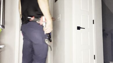 Plumber- Electrician Flashing - MILF Want Handyman’s Cock After Teasing Naked for Him , Bigmax8inch
