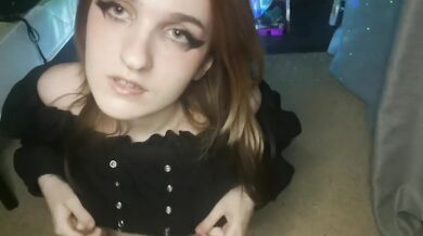 The young bitch decided to play with her fingers
