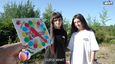Twister Strip Game: Double Blowjob Challenge in the Forest - YouTube Show