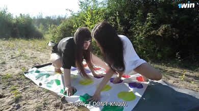 Twister Strip Game: Double Blowjob Challenge in the Forest - YouTube Show