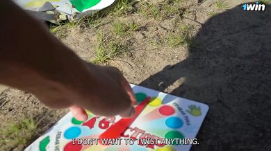 Twister Strip Game: Double Blowjob Challenge in the Forest - YouTube Show