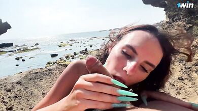 Beachside Temptations: Risky Oral Thrills Under the Sun Followed by Hard Play with a Sex Doll
