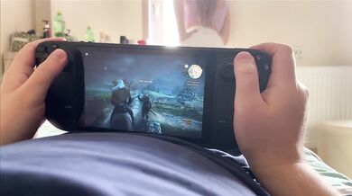 Stepmom sucked and jerked me off while I was playing The Witcher 3 on Steam Deck