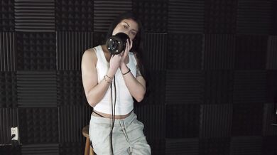 Slow Striping During Ear Licking ASMR