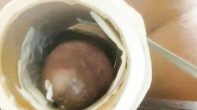Bbc gets horny at work and makes pocket out of toilet paper roll to Fuck ‼‼‼‼