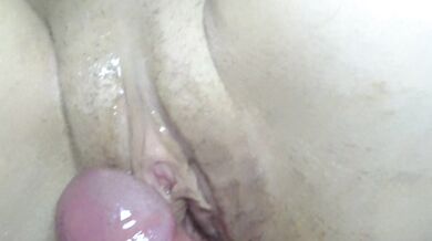 My stepsister let me rub her pussy, but I couldn't resist and filled it with cum