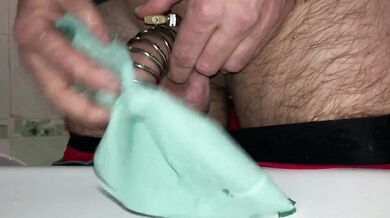 The mistress took the keys from the chastity belt. And I wanted to pee so badly! 60 FPS.