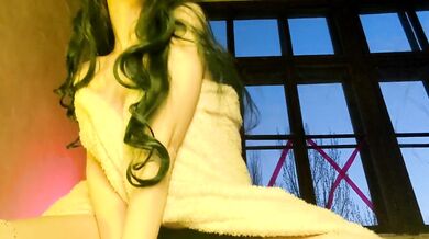 My sexy backstage from pin up photosession! Alt-girl anime cosplay in neon light