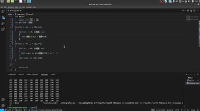 #12 Two-dimensional arrays and multiplication table implementation