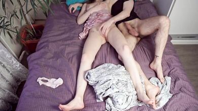 with her boyfriend