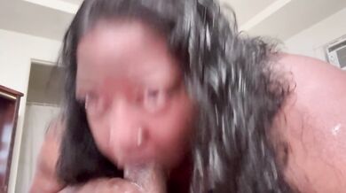 Ebony SSBBW Swallows Big Black Dick (Uber Eats)