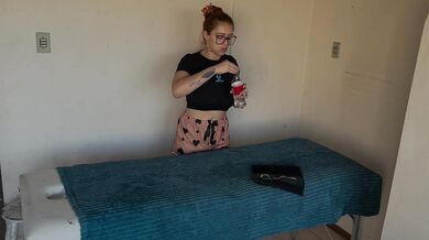 Busty Redhead Erotic Massage: Giant Tits on Cock + Deep Blowjob