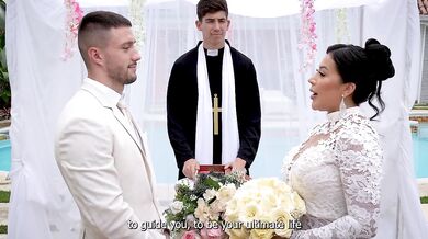 PRIEST FUCKS HIS BRIDE ON THEIR WEDDING DAY IN THE BATHROOM - MARIANA MARTIX