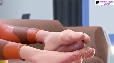 TRACER FEEET JOB HENTAI STORY POV - OVERWATCH CARTOON ANIMATION 60FPS