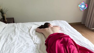 The stepmother asked her stepson to give her a massage, but ended up getting a hard fuck.