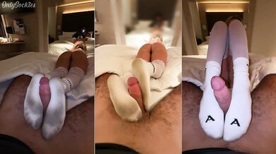Blondie Loves Giving Vacation Sockjobs In Stockings! - POV