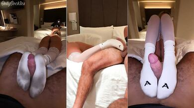 Blondie Loves Giving Vacation Sockjobs In Stockings! - POV