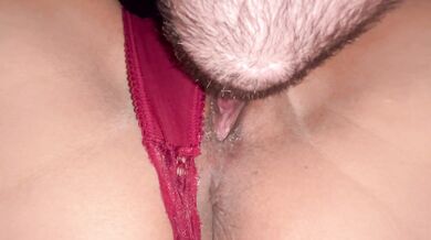 Close-up of pussy licking