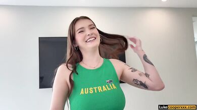 Sexy All Natural Big Tits Aussie StepSister Fucks StepBro - Jade Harper - Luke Cooper