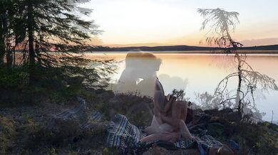 Love at a Lake in the Sunset - RosySky - 4K 30fps