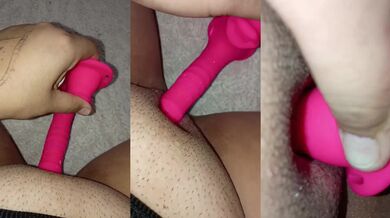 Usando mi dildo asta mojarme