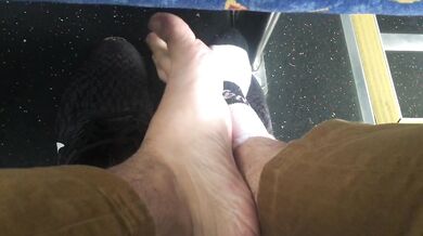 On the buses hope I don’t get busted- MANLYFOOT - Public bus