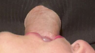 Swedish Gentle Red Lips Close Up