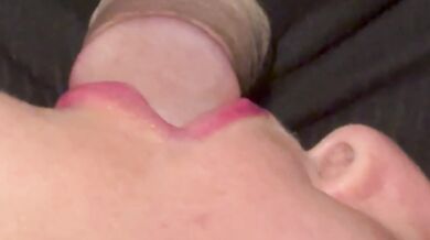 Swedish Gentle Red Lips Close Up