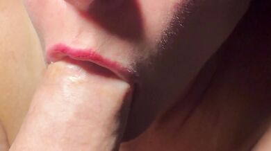 Gentle blowjob licking and sucking by Swedish wife