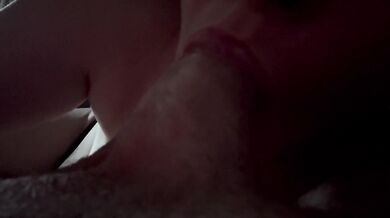 Deep throat blowjob making him all wet
