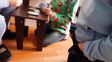 We bet that whoever loses at cards has to help our girlfriend cum - IkaSmokS