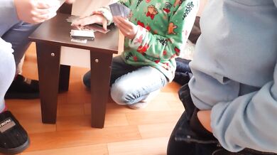 We bet that whoever loses at cards has to help our girlfriend cum - IkaSmokS