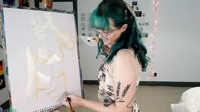 a naughty self portrait painting challenge
