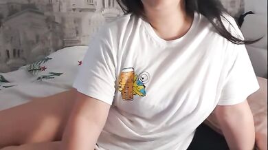 Thick Asian JOI Strip Australian Slut helps you cum in the morning