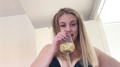 Swedish blonde slut Rosa sucks, fucks, squirts, cums and swallows it all