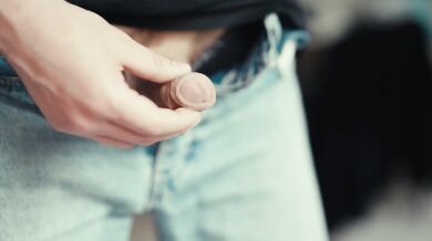 Swedish guy jerking off and cumming