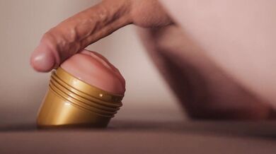 Swedish guy gently fucks his fleshlight