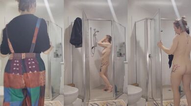 Candid shower Brushing teeth and getting ready for bed