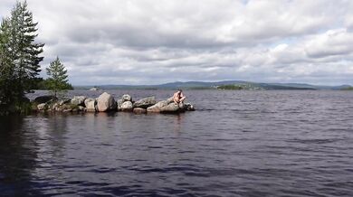Stones in water